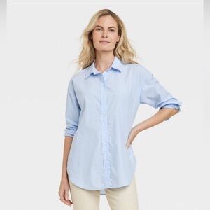 Women's Universal Thread Oversized Long Sleeve Button-Down Shirt size XL